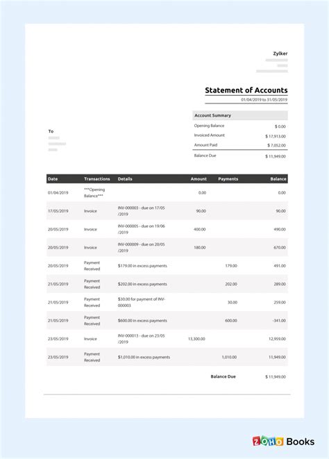 What Is a Statement Of Account: Definition, And .
